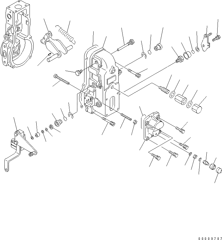 Схема запчастей Komatsu SAA6D102E-2D - ТОПЛ. НАСОС (РЕГУЛЯТОР) (/) (ВНУТР. ЧАСТИ) ДВИГАТЕЛЬ