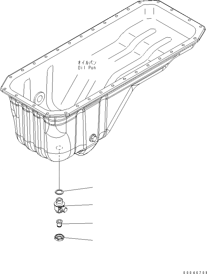 Схема запчастей Komatsu SAA6D107E-1H - МАСЛЯНЫЙ ПОДДОН ДРЕНАЖН. ДВИГАТЕЛЬ