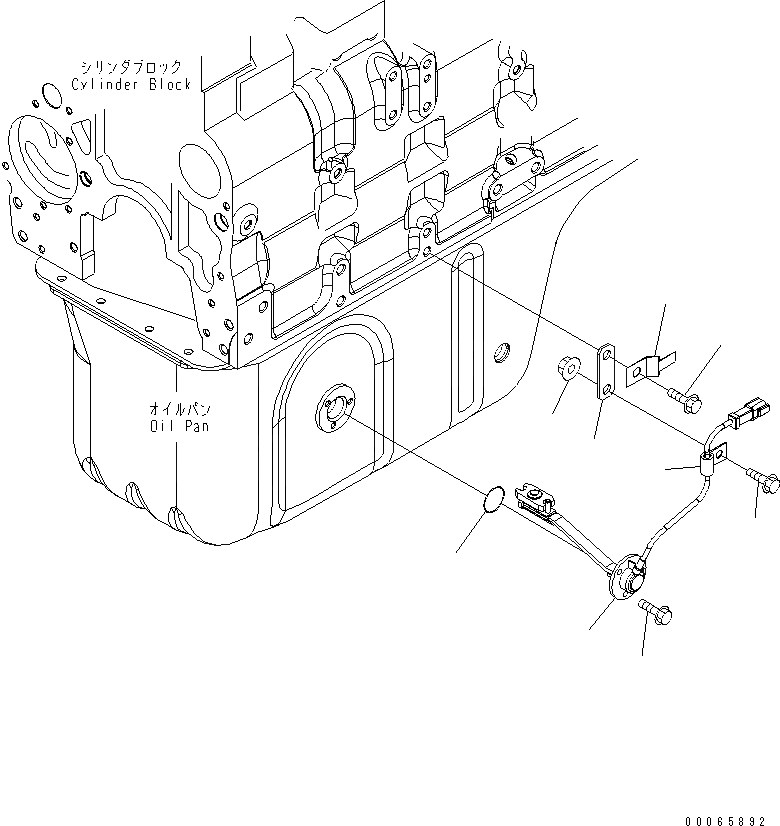 Схема запчастей Komatsu SAA6D114E-3A - ДАТЧИК УР-НЯ МАСЛА ДВИГАТЕЛЬ