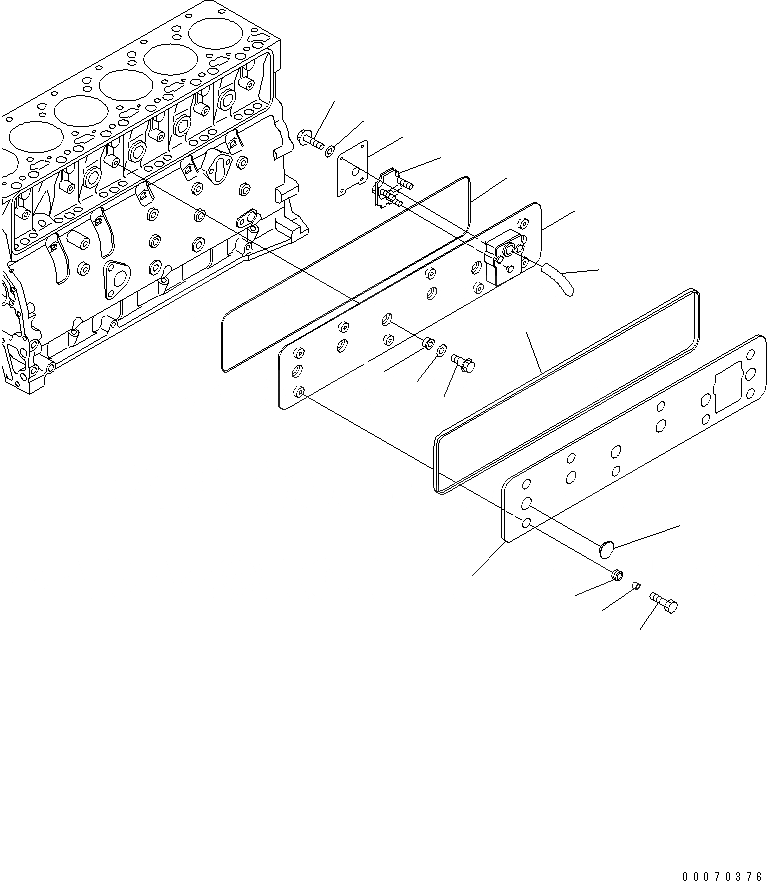 Схема запчастей Komatsu SAA6D102E-2CC - КРЫШКА ТОЛКАТЕЛЕЙ КЛАПАНА ДВИГАТЕЛЬ