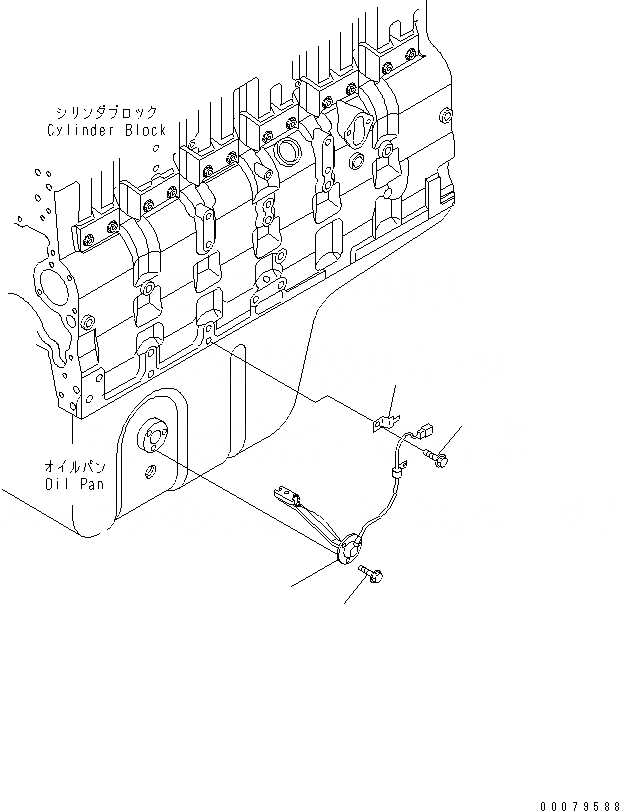 Схема запчастей Komatsu SAA6D114E-2B - ДАТЧИК УР-НЯ МАСЛА ДВИГАТЕЛЬ
