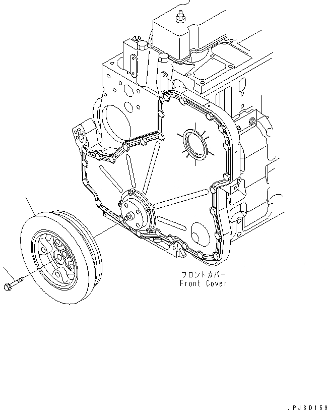 Схема запчастей Komatsu SAA6D114E-2B - ДЕМПФЕР ДВИГАТЕЛЬ