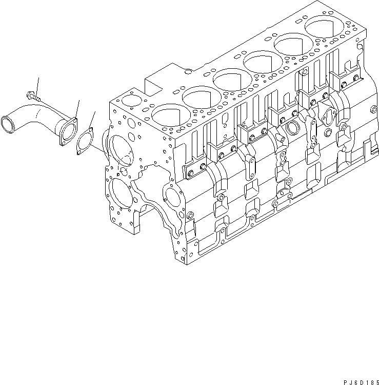 Схема запчастей Komatsu SAA6D114E-2B - ВОДН. ВХОДН. СОЕДИН-Е ДВИГАТЕЛЬ