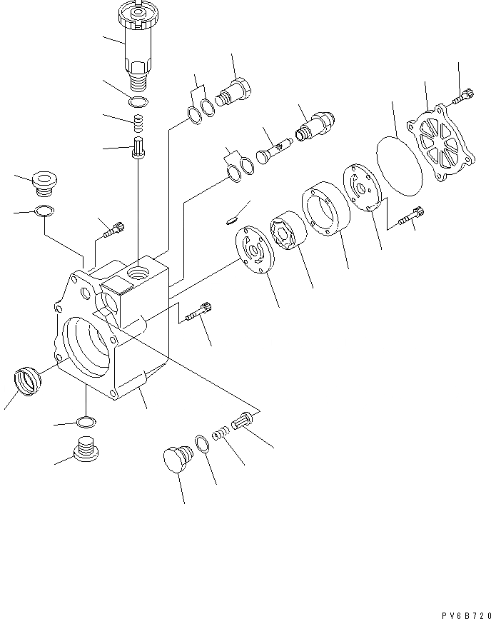 Схема запчастей Komatsu SAA6D125E-3B - ТОПЛИВН. НАСОС (/) (ПОДКАЧИВАЮЩ. НАСОС) (ВНУТР. ЧАСТИ) ДВИГАТЕЛЬ