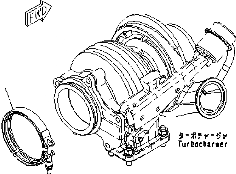 Схема запчастей Komatsu SAA6D114E-3D - ТУРБОНАГНЕТАТЕЛЬ ВЫПУСКН. GAS СОЕДИН-Е ТУРБОНАГНЕТАТЕЛЬ ВЫПУСКН. GAS СОЕДИН-Е