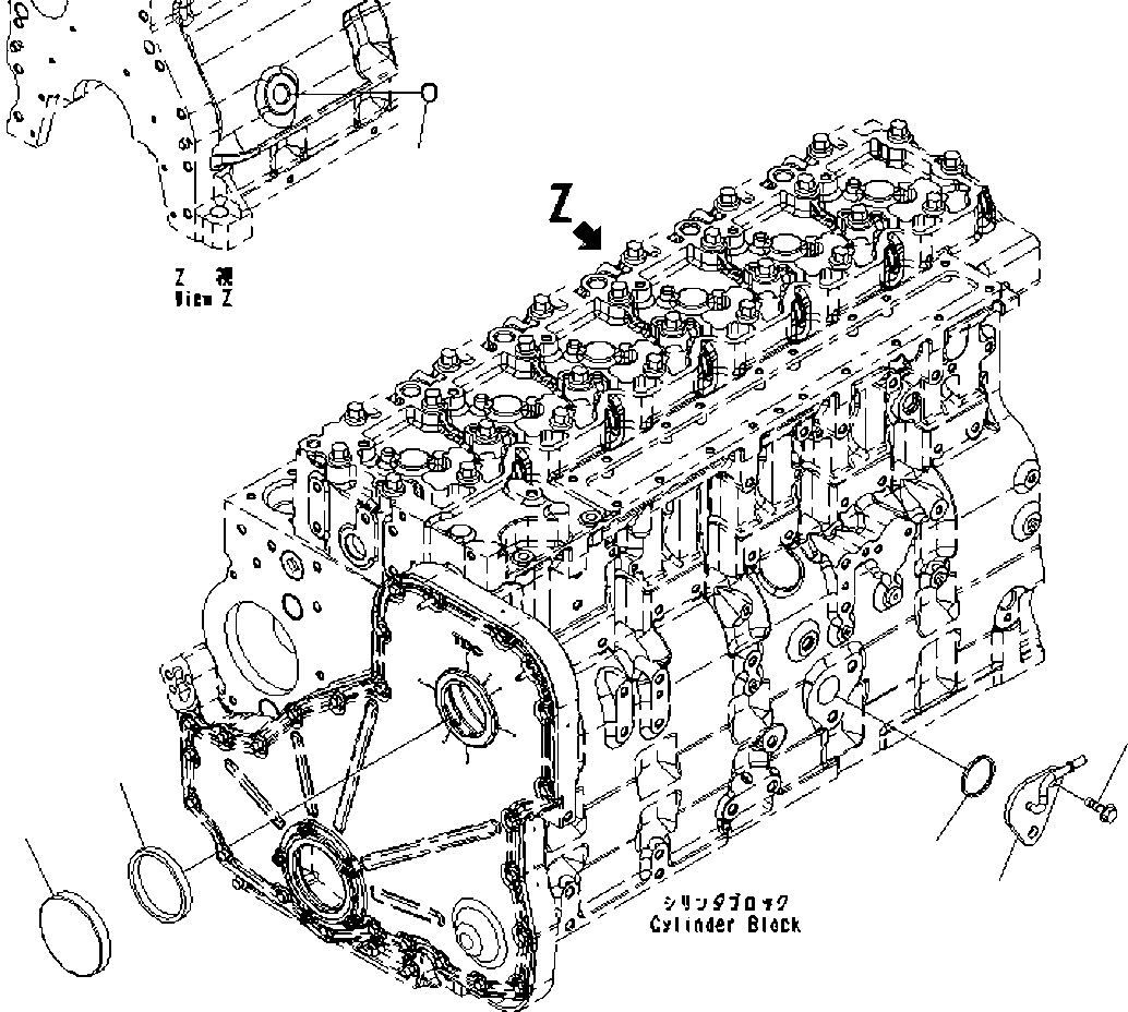 Схема запчастей Komatsu SAA6D114E-3D - БЛОК ЦИЛИНДРОВ COVER БЛОК ЦИЛИНДРОВ COVER