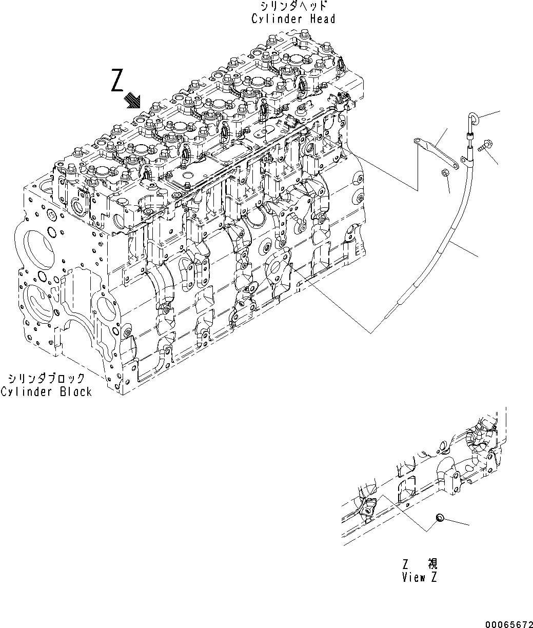 Схема запчастей Komatsu SAA6D114E-3D - МАСЛ. ЩУП МАСЛ. ЩУП