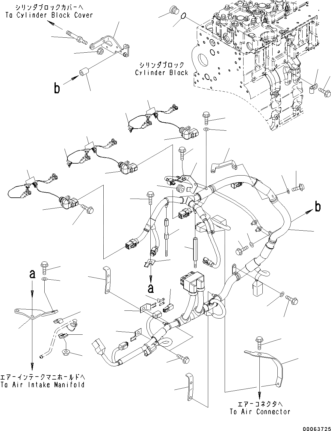 Схема запчастей Komatsu SAA6D114E-3D - ЭЛЕКТРИЧ. ЭЛЕКТРОПРОВОДКА ЭЛЕКТРИЧ. ЭЛЕКТРОПРОВОДКА