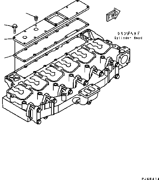 Схема запчастей Komatsu Engine SAA6D102E-22A-8 - ВПУСК ВОЗДУХА COVER ДВИГАТЕЛЬ