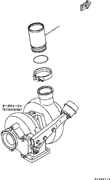 Схема запчастей Komatsu Engine SAA6D102E-22A-8 - ВОЗД. PIPE ДВИГАТЕЛЬ