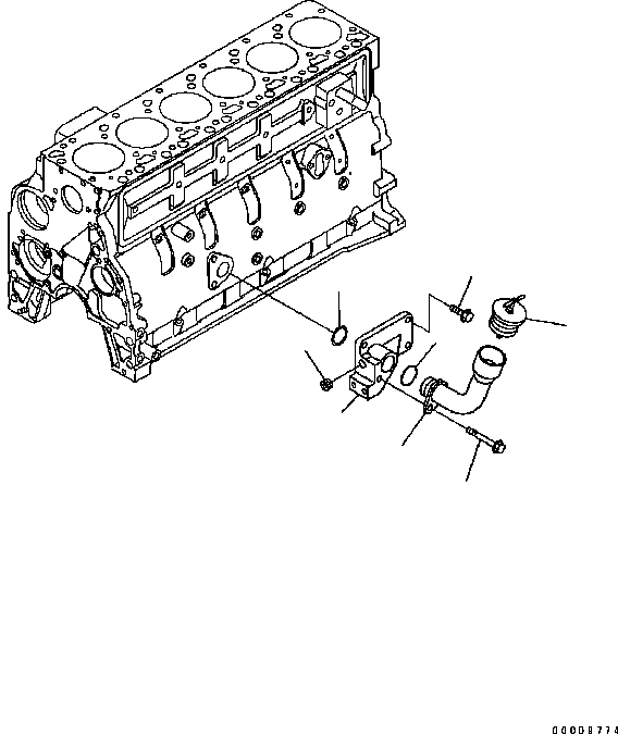 Схема запчастей Komatsu Engine SAA6D102E-22A-8 - БЛОК ЦИЛИНДРОВ BLIND ЗАГЛУШКА ДВИГАТЕЛЬ