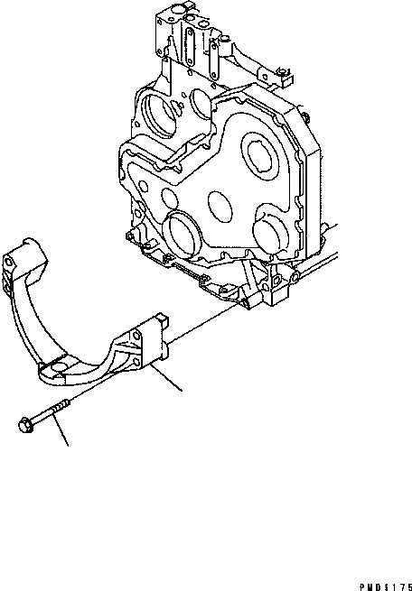 Схема запчастей Komatsu Engine SAA6D102E-22A-8 - ДВИГАТЕЛЬ ПЕРЕДН. СУППОРТ ДВИГАТЕЛЬ