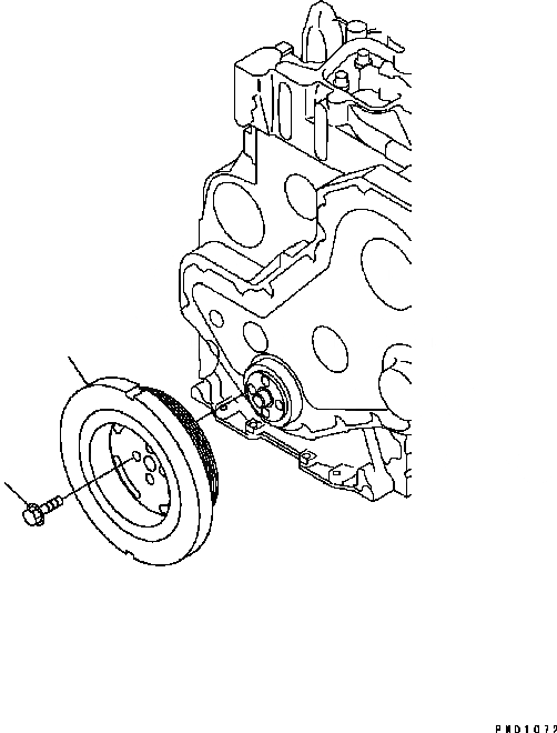 Схема запчастей Komatsu Engine SAA6D102E-22A-8 - ДЕМПФЕР ДВИГАТЕЛЬ