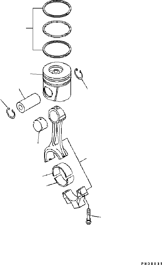 Схема запчастей Komatsu Engine SAA6D102E-22A-8 - ПОРШЕНЬ ДВИГАТЕЛЬ