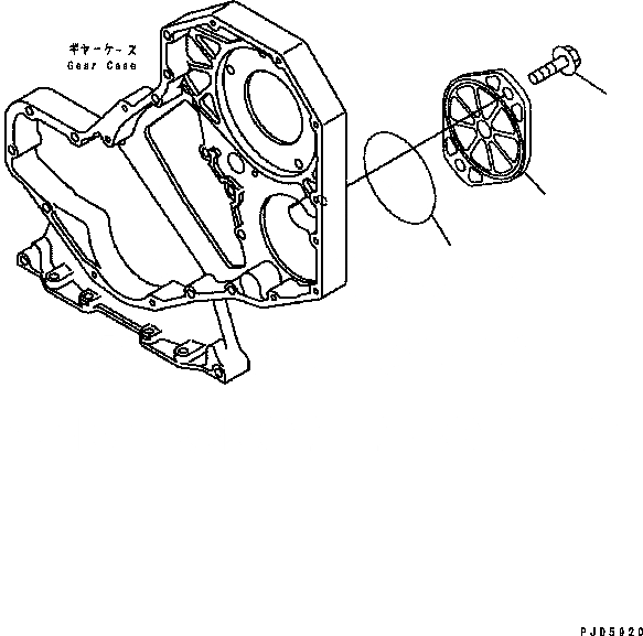 Схема запчастей Komatsu Engine SAA6D102E-22A-8 - КРЫШКА ПЕРЕДН. ЗУБЧАТОЙ ПЕРЕДАЧИ ДВИГАТЕЛЬ