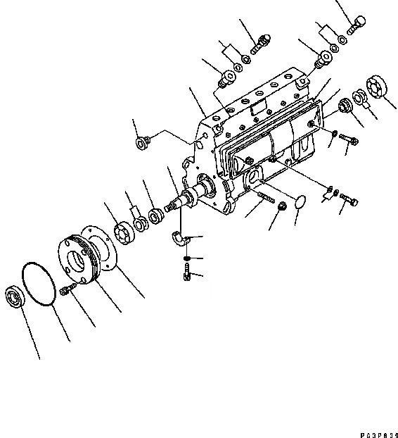 Схема запчастей Komatsu Engine SAA6D102E-22A-8 - ТОПЛ. НАСОС (НАСОС) (/) (ВНУТР. ЧАСТИ) ДВИГАТЕЛЬ