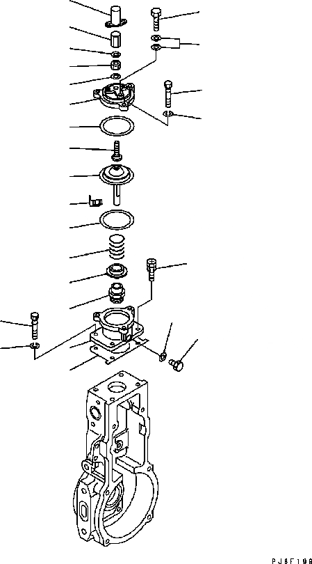 Схема запчастей Komatsu Engine SAA6D102E-22A-8 - ТОПЛ. НАСОС (РЕГУЛЯТОР) (/) (ВНУТР. ЧАСТИ) ДВИГАТЕЛЬ