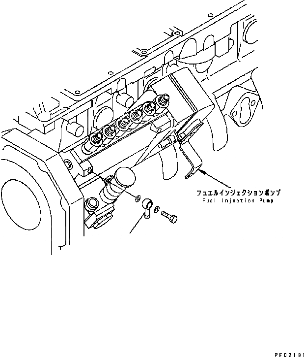 Схема запчастей Komatsu Engine SAA6D102E-22A-8 - ТОПЛИВН. СОЕД-Е ДВИГАТЕЛЬ