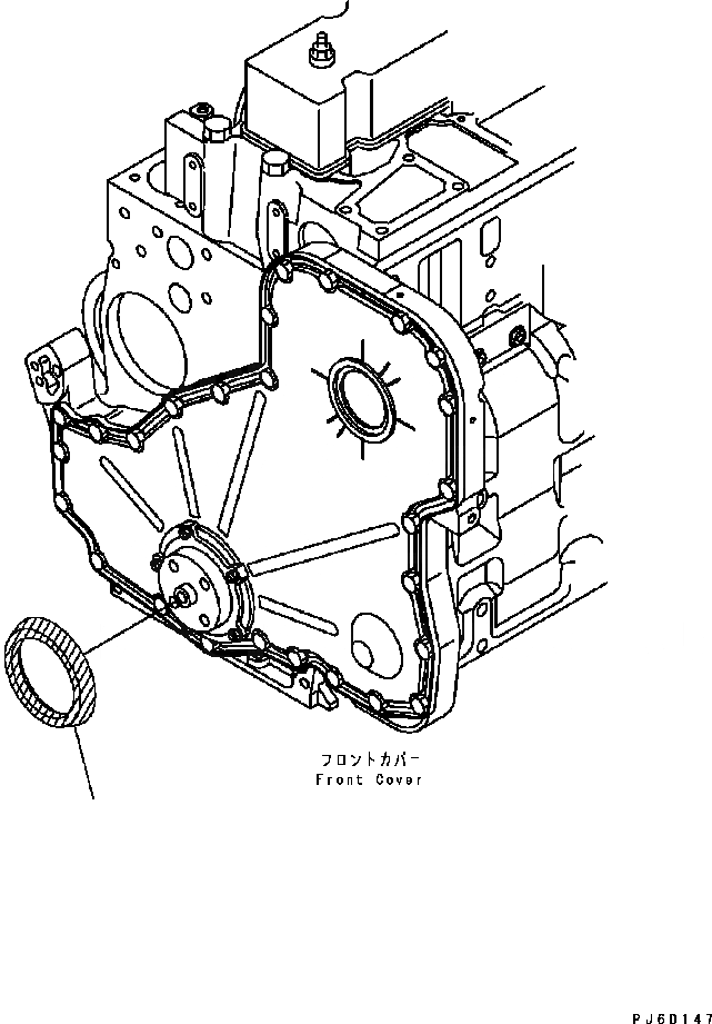 Схема запчастей Komatsu Engine SAA6D114E-2BB-VH - ПЕРЕДН. DUST УПЛОТНЕНИЕ ДВИГАТЕЛЬ