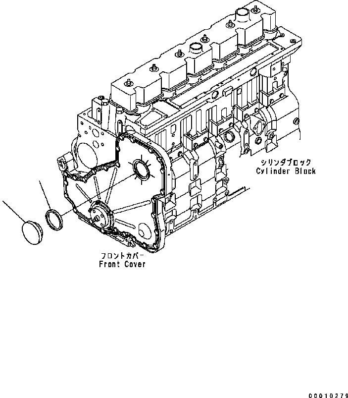 Схема запчастей Komatsu Engine SAA6D114E-2BB-VH - БЛОК КРЫШКА(№878-) ДВИГАТЕЛЬ