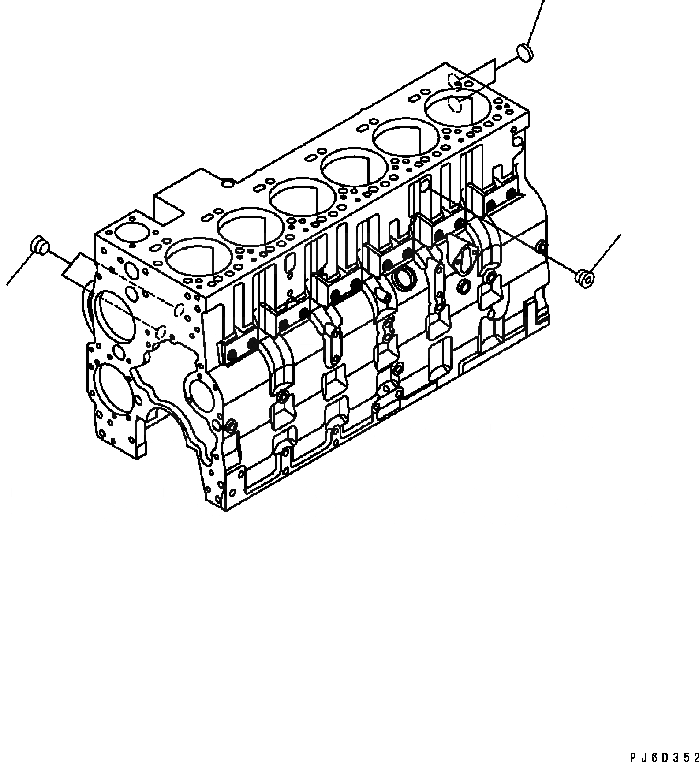 Схема запчастей Komatsu Engine SAA6D114E-2BB-VH - КАБИНА ОБОГРЕВАТЕЛЬ. ЗАГЛУШКА ДВИГАТЕЛЬ