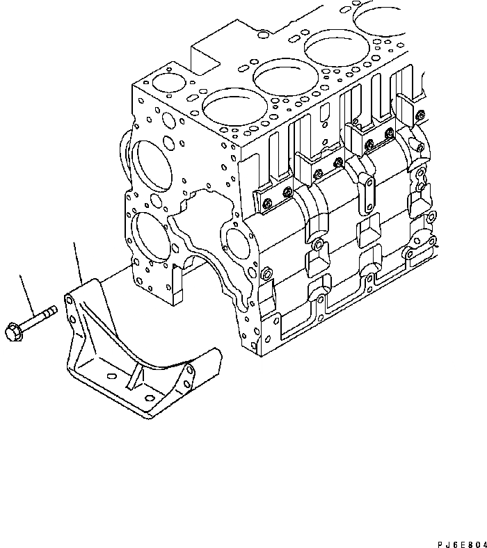 Схема запчастей Komatsu Engine SAA6D114E-2BB-VH - КРЕПЛЕНИЕ ДВИГАТЕЛЯ (№8-) ДВИГАТЕЛЬ