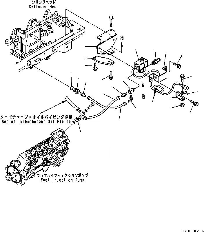 Схема запчастей Komatsu Engine SAA6D114E-2BB-VH - ТРУБКА (ФОРСИР.) (№89-) ДВИГАТЕЛЬ