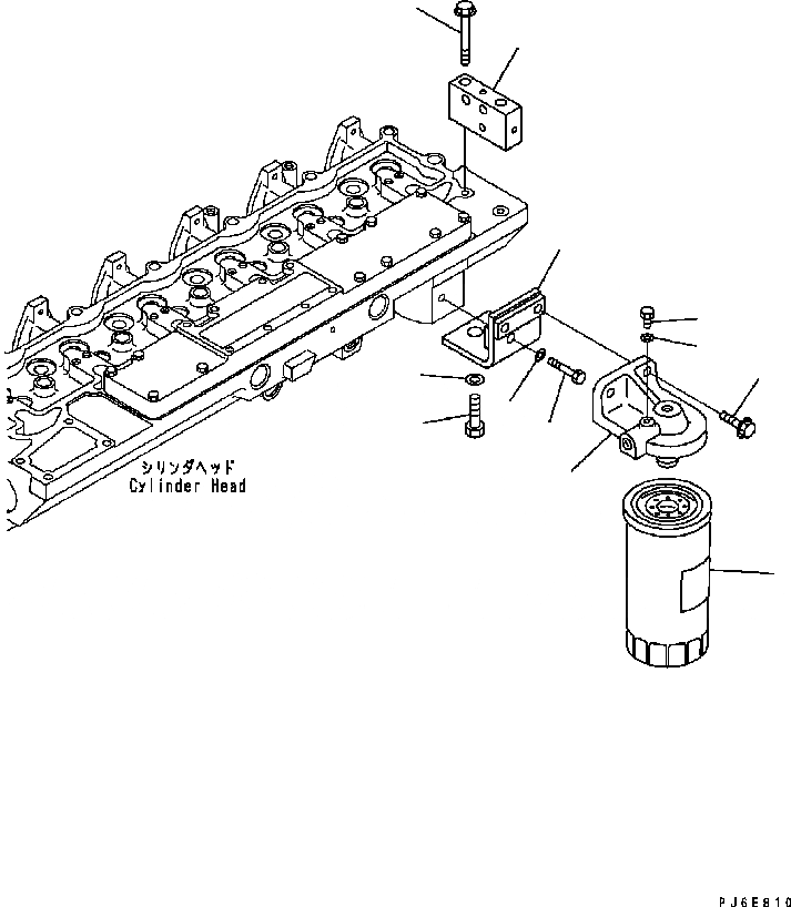 Схема запчастей Komatsu Engine SAA6D114E-2BB-VH - ТОПЛИВН. ФИЛЬТР. (№878-) ДВИГАТЕЛЬ