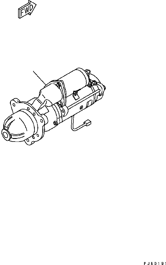 Схема запчастей Komatsu Engine SAA6D114E-2BB-VH - СТАРТЕР (7.KW) ДВИГАТЕЛЬ