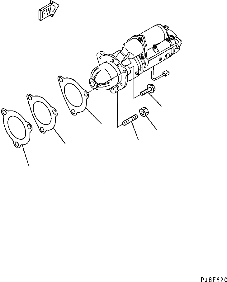 Схема запчастей Komatsu Engine SAA6D114E-2BB-VH - СТАРТЕР КОМПОНЕНТЫ (№878-) ДВИГАТЕЛЬ