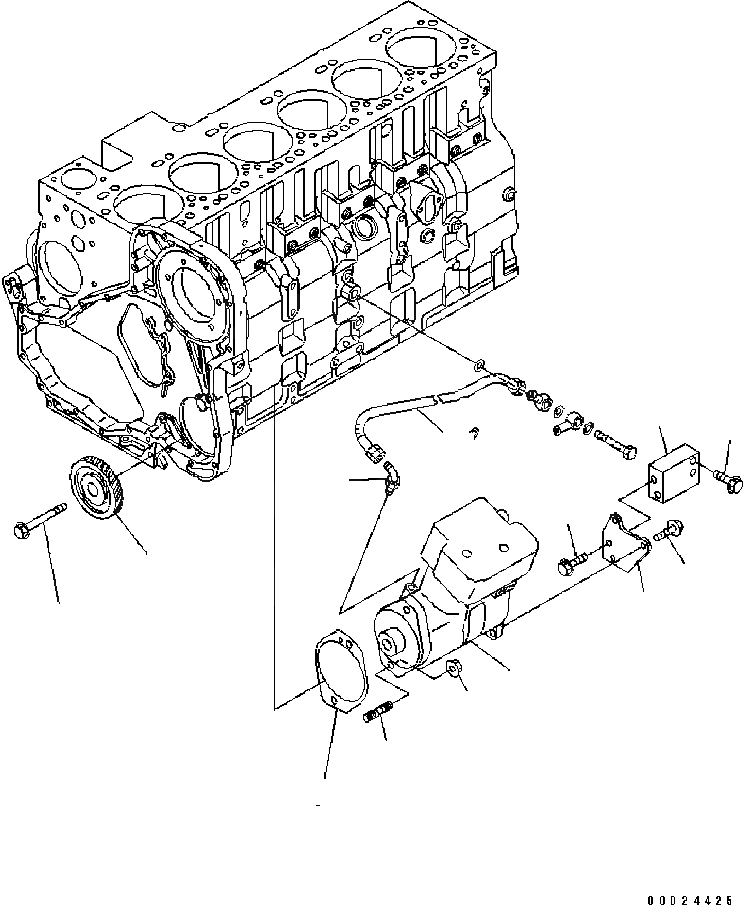 Схема запчастей Komatsu Engine SAA6D114E-2BB-VH - КРЕПЛЕНИЕ КОНДИЦИОНЕРА (№89-) ДВИГАТЕЛЬ
