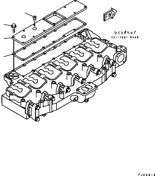 Схема запчастей Komatsu Engine SAA6D102E-2 - ВПУСК ВОЗДУХА COVER ДВИГАТЕЛЬ