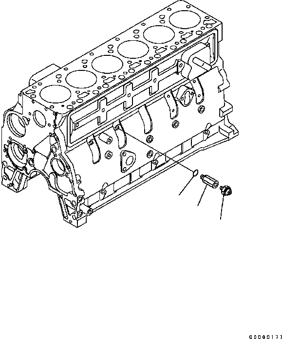 Схема запчастей Komatsu Engine SAA6D102E-2 - МАСЛ. PRESSURE ПЕРЕКЛЮЧАТЕЛЬ ДВИГАТЕЛЬ