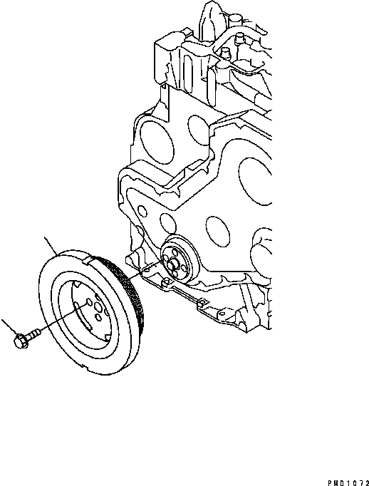 Схема запчастей Komatsu Engine SAA6D102E-2 - ДЕМПФЕР ДВИГАТЕЛЬ