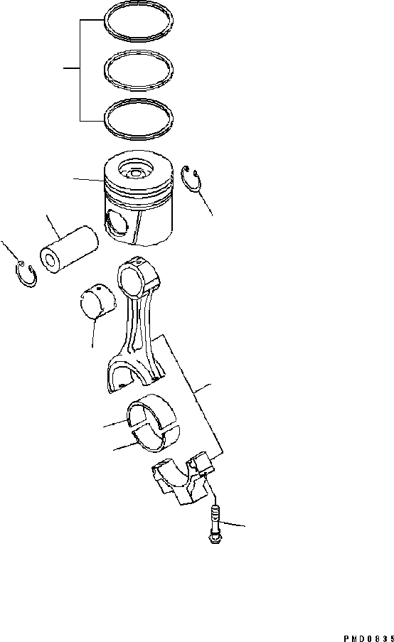 Схема запчастей Komatsu Engine SAA6D102E-2 - ПОРШЕНЬ ДВИГАТЕЛЬ