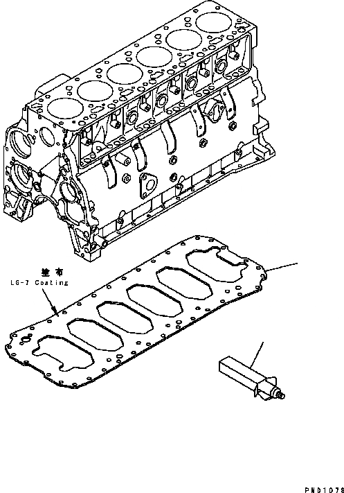 Схема запчастей Komatsu Engine SAA6D102E-2 - НИЖНЯЯ ПЛАСТИНА ДВИГАТЕЛЬ