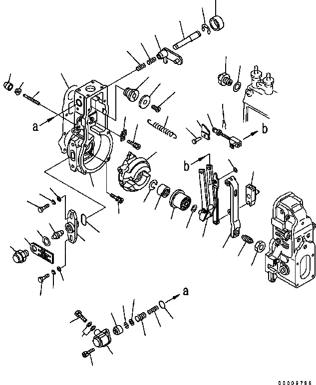 Схема запчастей Komatsu Engine SAA6D102E-2 - ТОПЛ. НАСОС (РЕГУЛЯТОР) (/) (ВНУТР. ЧАСТИ) ДВИГАТЕЛЬ