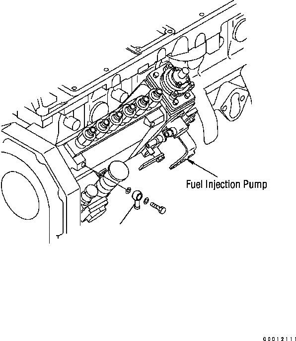 Схема запчастей Komatsu Engine SAA6D102E-2 - ТОПЛИВН. СОЕД-Е ДВИГАТЕЛЬ