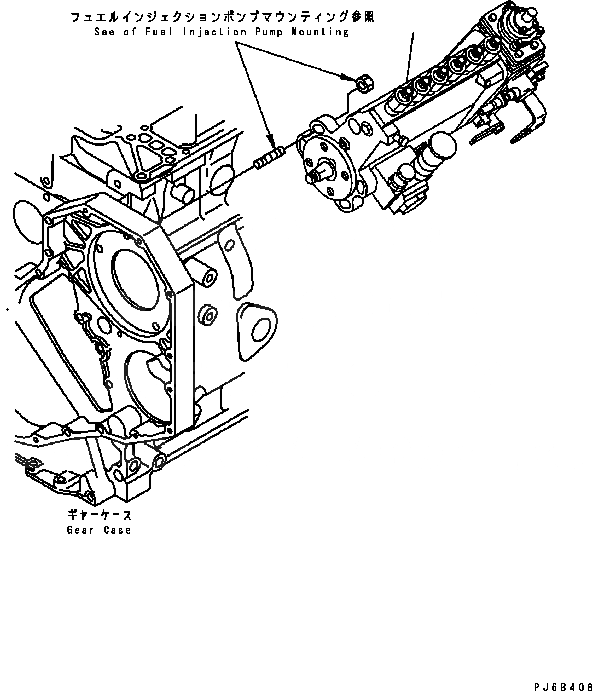 Схема запчастей Komatsu SAA6D102E-2 - ТОПЛ. НАСОС ДВИГАТЕЛЬ