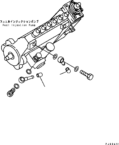 Схема запчастей Komatsu SAA6D102E-2 - ТОПЛИВН. ВХОДН. И ВЫПУСКН. БЛОК КРЫШКА ДВИГАТЕЛЬ