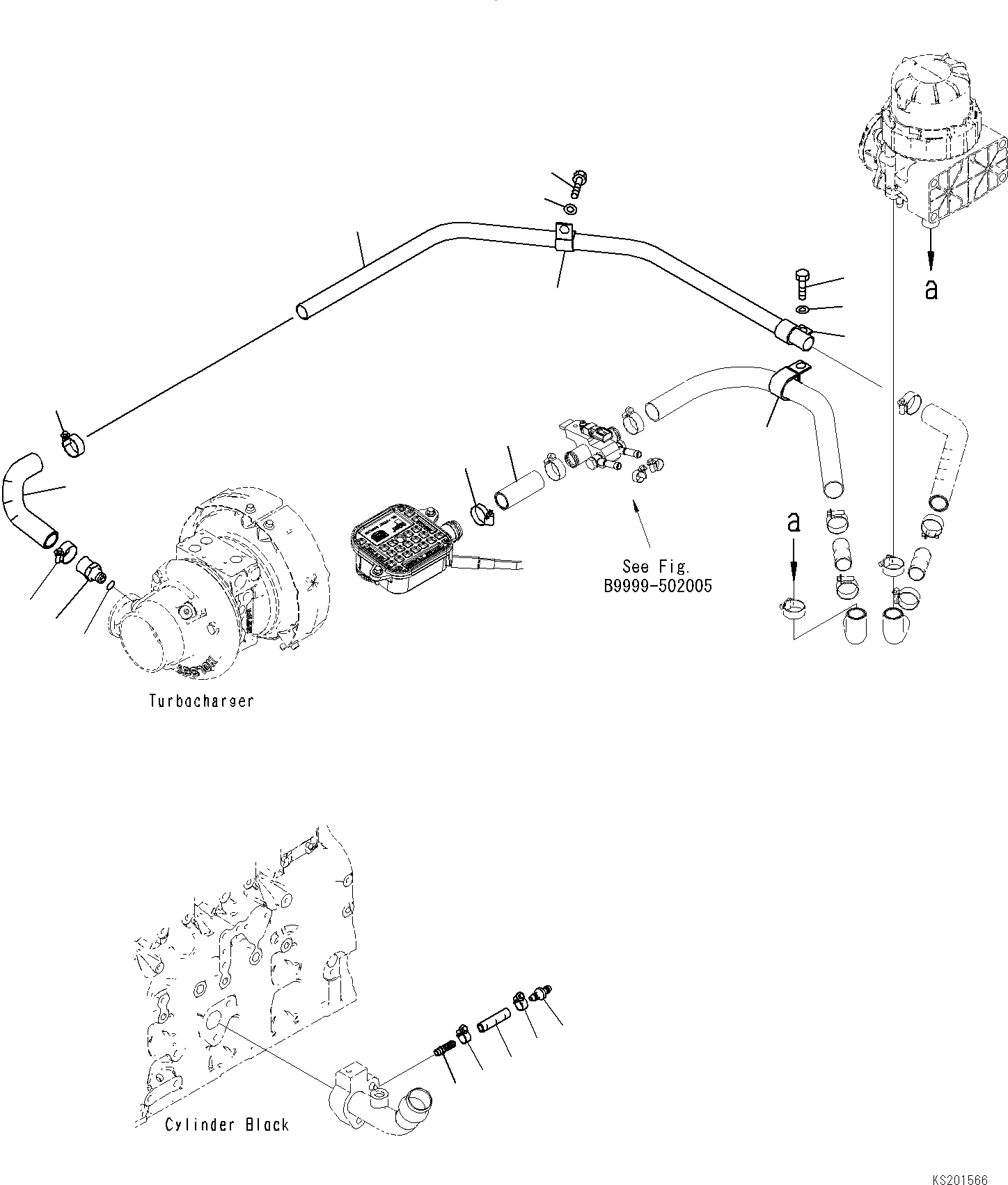 Схема запчастей Komatsu SAA6D114E-5A - ПАТРУБКИ САПУНА (№9-) ПАТРУБКИ САПУНА