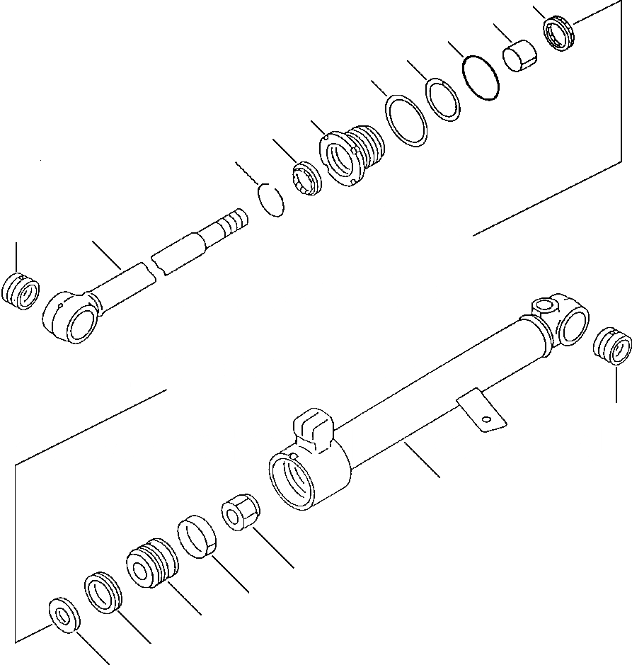Схема запчастей Komatsu WA120-1LC - ЦИЛИНДР РУЛЕВ. УПР-Я - RH РУЛЕВ. УПРАВЛЕНИЕ СИСТЕМА УПРАВЛЕНИЯ
