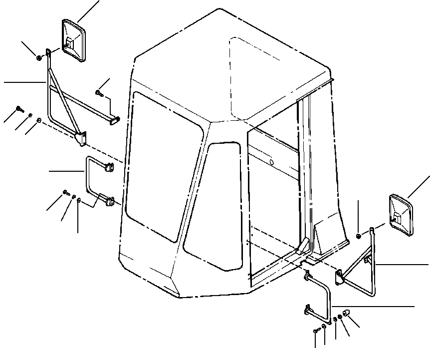 Схема запчастей Komatsu WA120-1LC - КАБИНА ROPS MIRRORS И GRAB RAILS РАМА