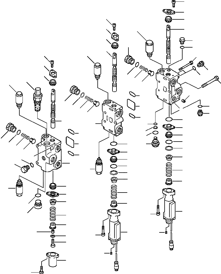 Схема запчастей Komatsu WA120-1LC - 3-Х СЕКЦИОНН. КОНТРОЛЬН. КЛАПАН УПРАВЛ-Е РАБОЧИМ ОБОРУДОВАНИЕМ