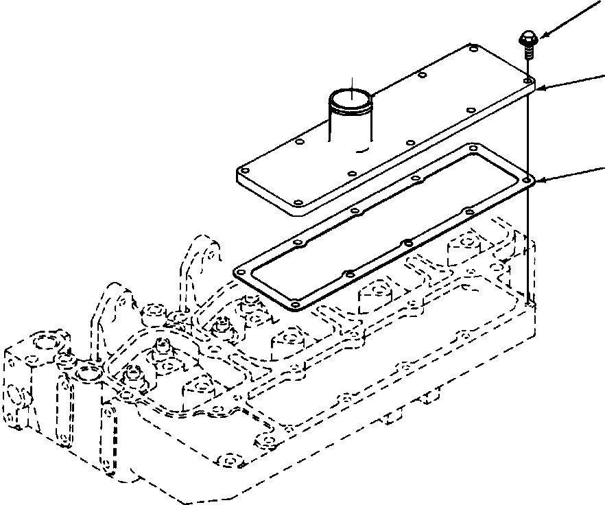 Схема запчастей Komatsu WA120-1LC - INTAKE КОЛЛЕКТОР COVER ГОЛОВКА ЦИЛИНДРОВ