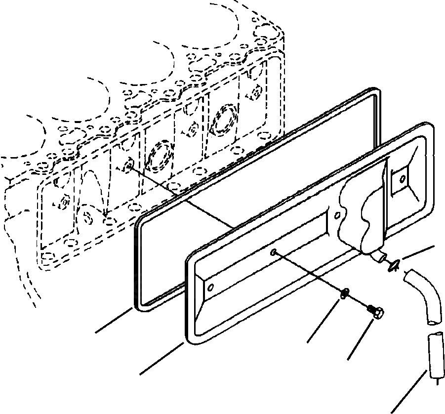 Схема запчастей Komatsu WA120-3L - КРЫШКА ТОЛКАТЕЛЕЙ КЛАПАНА ДВИГАТЕЛЬ