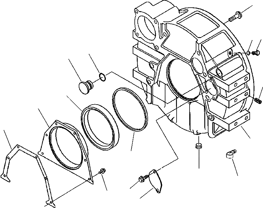 Схема запчастей Komatsu WA120-3L - КАРТЕР МАХОВИКА ДВИГАТЕЛЬ