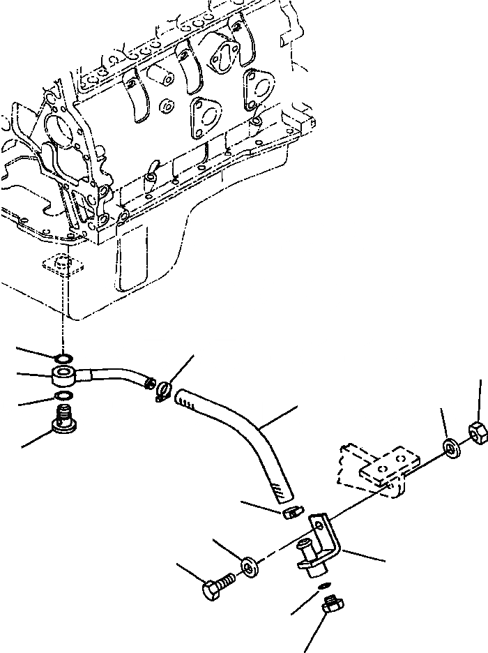 Схема запчастей Komatsu WA120-3L - FIG NO. B-A ДРЕНАЖ КОМПОНЕНТЫ ДВИГАТЕЛЯ