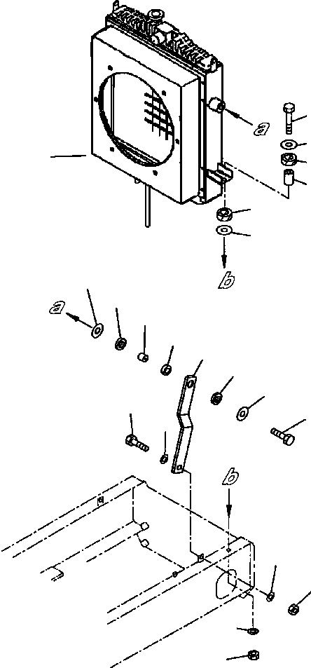 Схема запчастей Komatsu WA120-3L - FIG NO. C-A КРЕПЛЕНИЕ РАДИАТОРА СИСТЕМА ОХЛАЖДЕНИЯ