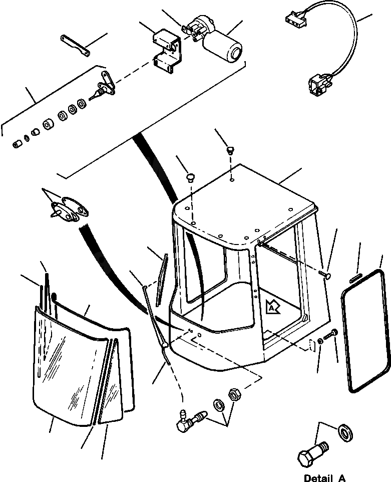 Схема запчастей Komatsu WA120-3L - FIG NO. K-A КАБИНА ROPS СТЕКЛА, ПЕРЕДН. ДВОРНИКИ И ДВЕРЬ УПЛОТНЕНИЕ КАБИНА ОПЕРАТОРА И СИСТЕМА УПРАВЛЕНИЯ